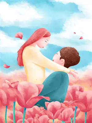 小孩拿充电线抽妈妈